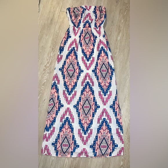 Pink Owl strapless maxi dress - size S - Picture 2 of 6